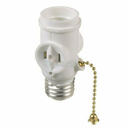 AMERICAN IMAGINATIONS 660W Unique White Bulb Holder Plastic-Stainless Steel AI-37036